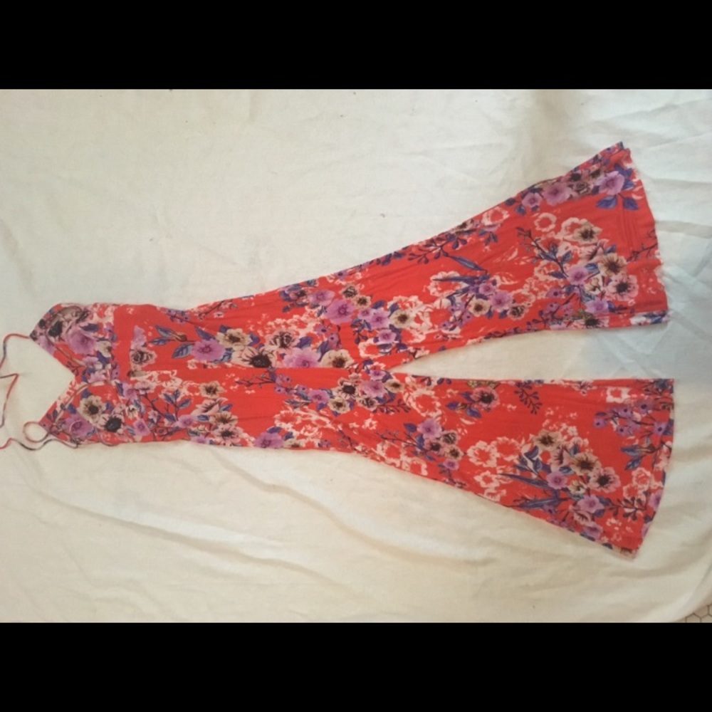 Free people floral jump suit